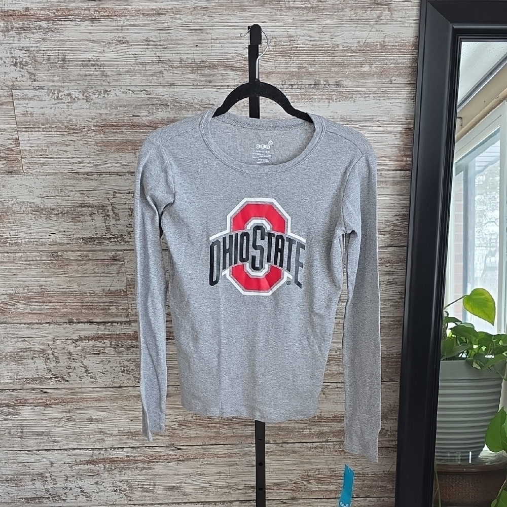 GEN2 Ohio State Buckeyes Gray Long Sleeve Shirt Womens Size Large NWT